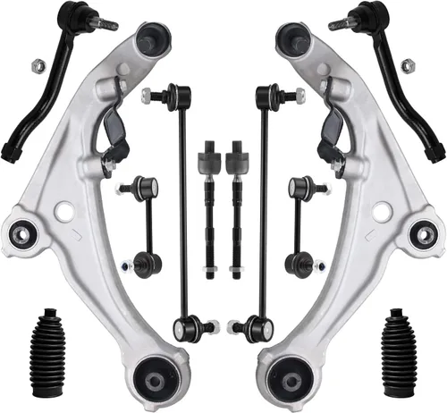 Vista 29 de Detroit Axle – 12 brazos de control superiores e inferiores delanteros con rótulas, barras de unión exteriores e interiores con topes, barras