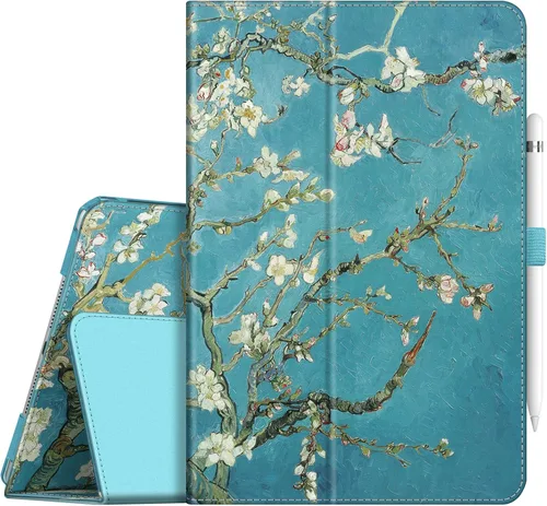 Vista 11 de Fintie Funda tipo folio para iPad de 9ª, 8ª y 7ª generación (2021/2020/2019) de 10.2 pulgadas, protección en las esquinas, cubierta trasera de cuero