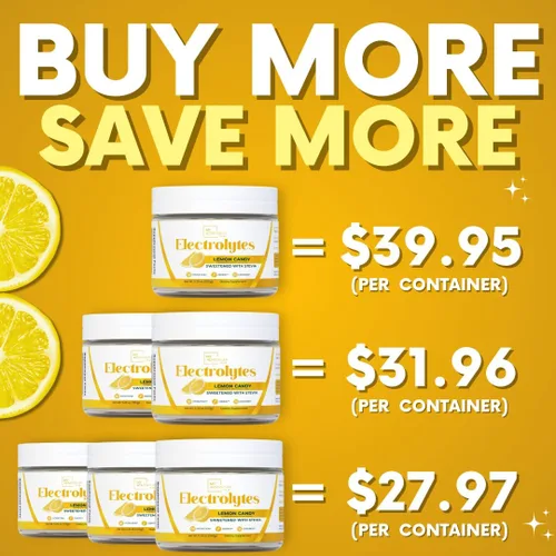 Vista 8 de Zero Sugar - Polvo de electrolitos de caramelo de limón - Hidratación refrescante - Energía sin cafeína con todos los ingredientes naturales