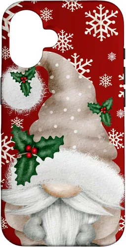 Aesthetic Snowflake Cute Winter Gnome For Christmas Grandma Case for iPhone 16