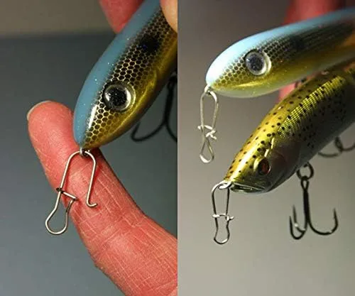 Vista 6 de Duo-Lock - Clips de pesca de acero inoxidable con cierre de gancho de señuelo de cierre de cambio rápido, accesorios de pesca de agua salada