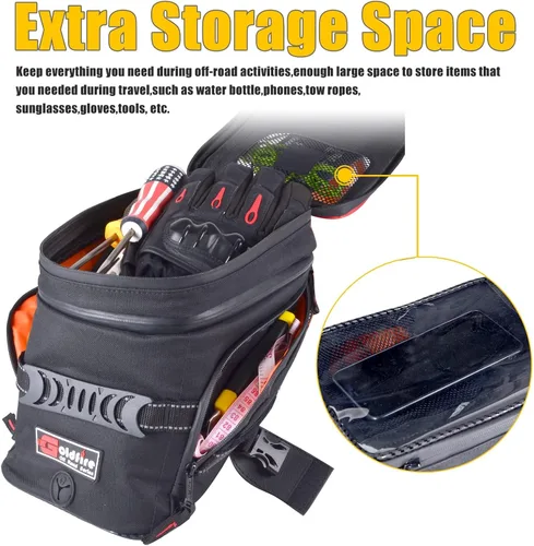 Vista 3 de Bolsa para tanque de motocicleta Sresk con correa, bolsa de almacenamiento compatible con Honda Yamaha Suzuki Kawasaki Harley, resistente al agua