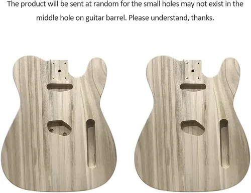 Vista 7 de HUIOP Barril de guitarra, tipo madera pulida, barril de guitarra eléctrica, cuerpo de barril de guitarra de arce eléctrico para guitarra estilo TL