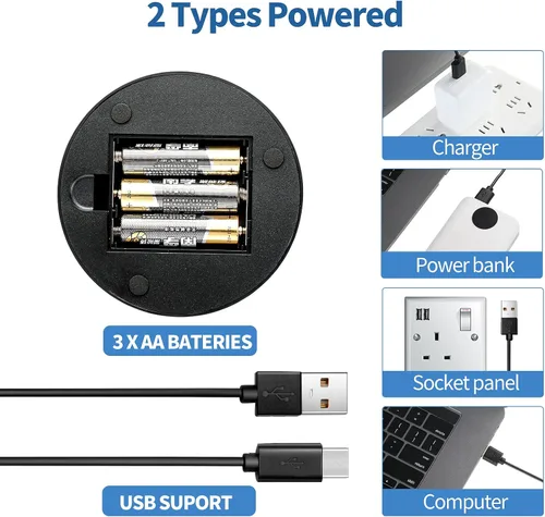 Vista 4 de Riakrum Paquete de 35 bases de luz LED 3D, 16 colores, lámpara LED nocturna, base de luz acrílica con control remoto, soporte de cable USB para Negro