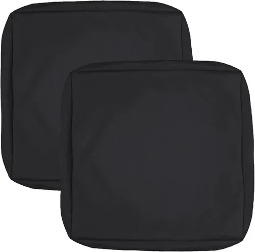 Vista 29 de Oslimea Fundas de cojín de repuesto para exteriores, 17 x 15 x 2 pulgadas, impermeables, para muebles de patio, con lazo, paquete de 2 fundas