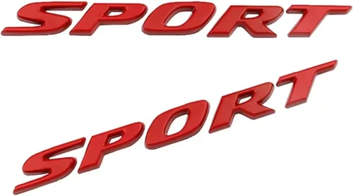 Vista 4 de ZOUXO - 2 calcomanías deportivas para automóvil, calcomanía de metal 3D, placa de identificación autoadhesiva, negro, específico del vehículo