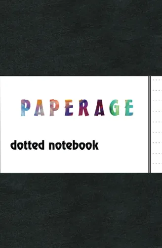 Paperage Dotted Notebook Paperage Dotted Journal Bullet Notebook, Hardcover, Medium 5.25 x 8 inches, 160 Pages, 100 GSM Thick Paper (Black, Dotted)
