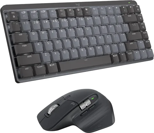 Vista 14 de Teclado Inalámbrico Iluminado Mecánico de Tamaño Completo Logitech MX, Táctil Silencioso, y Paquete de Mouse Inalámbrico Bluetooth de Rendimiento MX