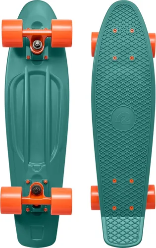 Vista 11 de Retrospec Quip Mini Cruiser Skateboard 22.5" Patineta Cruiser Completa de Plástico Retro Clásico con Rodamientos ABEC 7 y Ruedas PU, Tabla Compacta