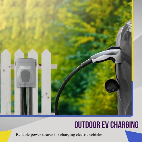 Vista 6 de ENERLITES Caja de toma de corriente de 50 amperios 125/250 V, cerrada, con cerradura, resistente a la intemperie, NEMA 14-50R, panel de receptáculo