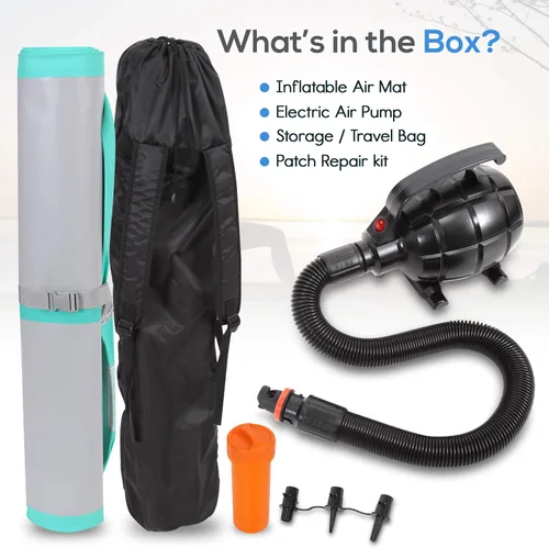 Vista 7 de SereneLife Gymnastics Inflatable Air Tumbling Floor Mat Floating Water Mat 10FT, 4in Thickness for Outdoor/Home Indoor Use Tumbling, Training