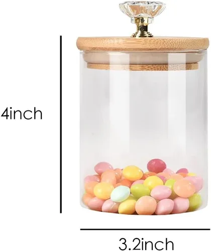 Vista 2 de Tarro de especias de tarro de almacenamiento de alimentos con tapa de diamante