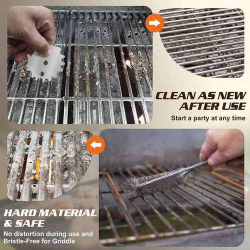 Vista 5 de Stocking Stuffers, Ideal Gifts for Christmas, Men, Dad, Husband, Boyfriend, Father,Xmas BBQ Grill Scraper for Him, 2Pack Bristle-Free Griddle