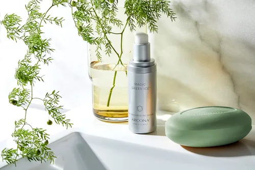 Vista 4 de ARCONA Hielo verde mágico para la piel envejecida, glicerina, aceite de semilla de espuma de prado, aloe, lavanda, extracto de bulbo de crocus