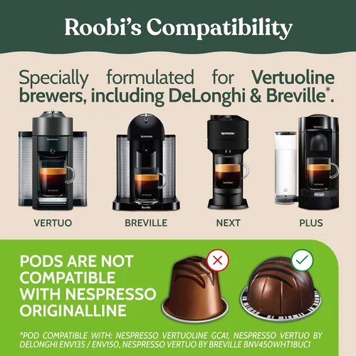 Vista 8 de Kit de Limpieza Roobi Compatible con Nespresso Vertuoline. Incluye 1 Cápsula Reutilizable y 12 Tabletas de Limpieza. Kit Limpiador Vertuoline Neutro