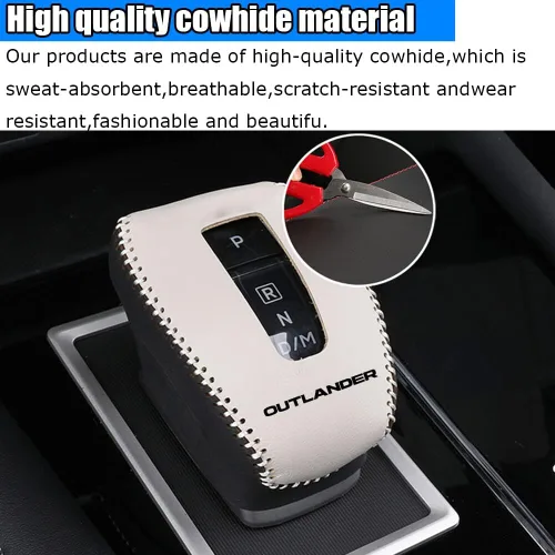 Vista 6 de Kakash Accesorios de interior personalizados para Mitsubishi Outlander 2022 2023 2024 Outlander PHEV 2023 2024 Cubierta de pomo de cambio de marcha