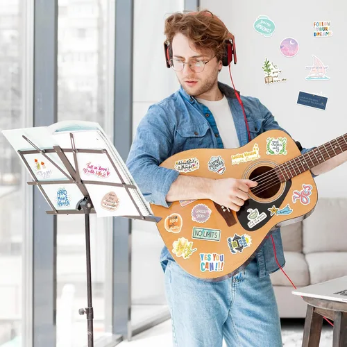 Vista 6 de Calcomanías con citas inspiradoras, 400 unidades de calcomanías motivacionales impermeables para botellas de agua, laptops, libros, patinetas