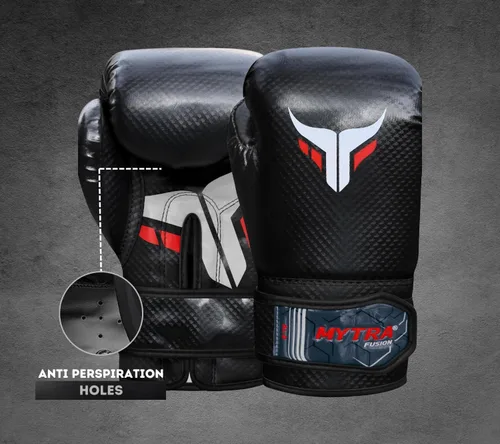 Vista 6 de Mytra Fusion Boxing Gloves for Men, Women & Junior Training, Punching Bag, Sparring, Kickboxing, Fighting, Muay Thai, Bag Gloves