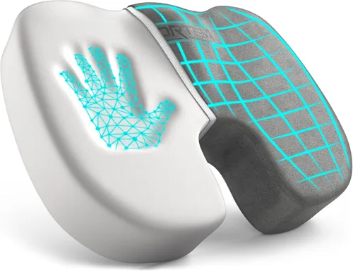 Vista 25 de FORTEM Cojín de asiento, cojín para silla de oficina, espuma viscoelástica para silla de escritorio, ciática, coxis, alivio del dolor de coxis