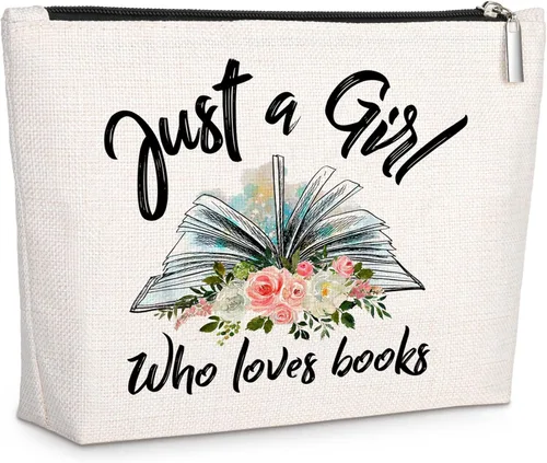 Vista 12 de GevGuxLuo A girl loves Makeup Bag, Beige, Contiene mi cara