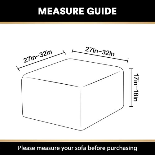 Vista 7 de Funda Otomana Elástica Fundas para Otomana Cuadradas para Sala de Estar Taburete Reposapiés Fundas Elásticas para Adaptarse al Reposapiés Otomano