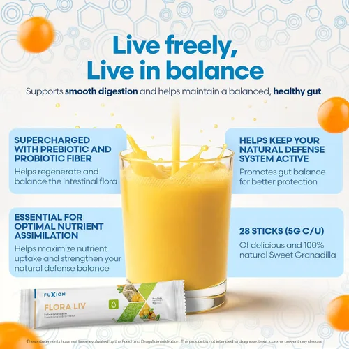 Vista 3 de FuXion Productos de salud (Flora Liv, 28 sobres)