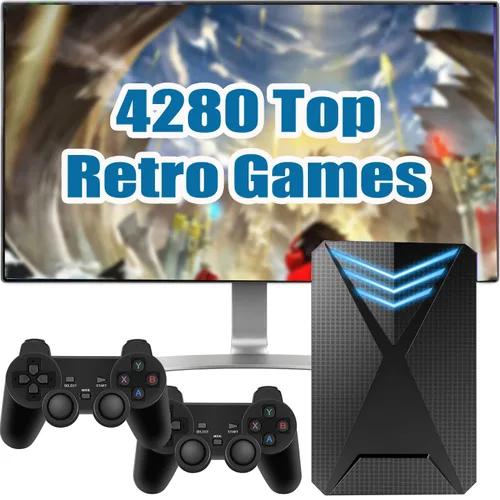 2T Retro Game Console HDD with 4280 Top Video Games, Hyper Base Lbox with 18 Emulator Console, Plug and Play for Win 8.11011, Portable Game Hard