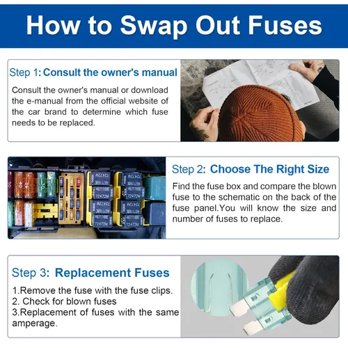 Vista 7 de Baomain ATC-4 Fusibles de cuchilla ATO/ATC 4 Amp de acción rápida automotriz - Paquete de 25