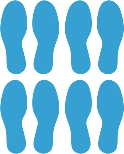 Vista 40 de LiteMark Calcomanías de vinilo para piso, calcomanías de línea para suelo de aula, oficinas, bailes, eventos, marcadores de puntos duraderos con Azul