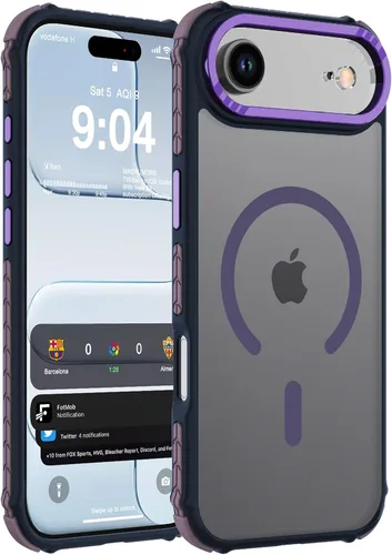 Vista 19 de DEERLAMN Funda Magnética Fuerte para iPhone Air 6.5 Pulgadas, [Compatible con Magsafe] [Protección contra caídas de grado militar] Funda protectora