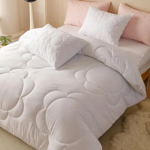 Vista 364 de CLOTHKNOW Juego de edredón de 3 piezas a cuadros color beige óxido, tamaño Full, juego de ropa de cama de cuadros edredón terracota con 2 fundas