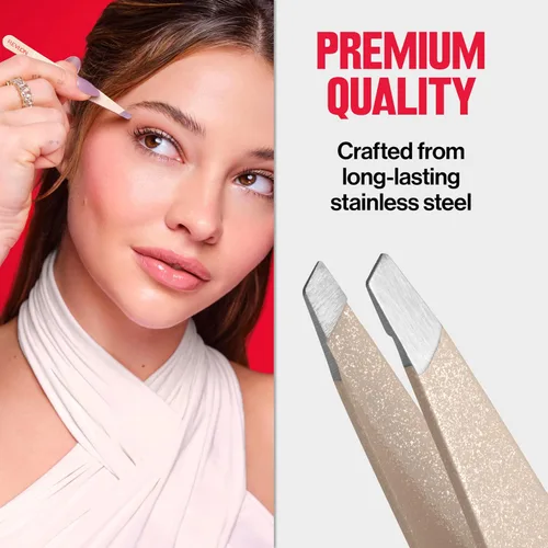 Vista 5 de Revlon Designer Series - Pinzas inclinadas de alta precisión, hechas con acero inoxidable de larga duración, 1 unidad