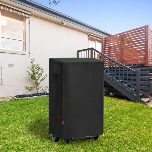 Vista 7 de Funda impermeable para cortacésped, ajuste universal para cortadoras de césped inalámbricas plegables de 20 a 21 pulgadas, protector de Negro