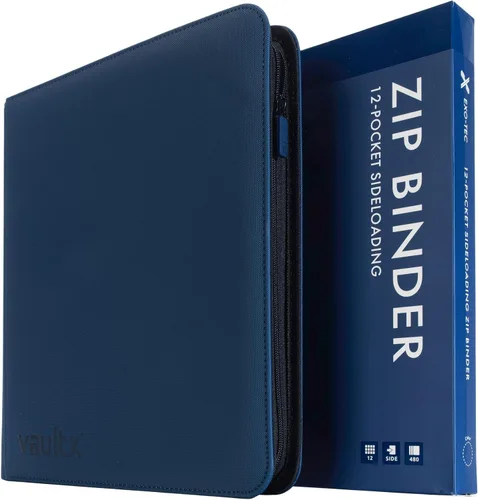 Vista 16 de Vault X Carpeta de álbum de 12 bolsillos con cremallera para cartas coleccionables, 480 tarjetas, material Premium Exo-Tec, 20 páginas de carga