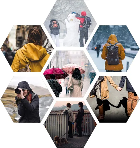 Vista 7 de Chaqueta larga para lluvia, con capucha, para mujer, cortavientos para exteriores