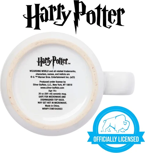 Vista 4 de Silver Buffalo Harry Potter vs Malfoy Taza de Cerámica Estilo Anime para Acampar, 20 Onzas