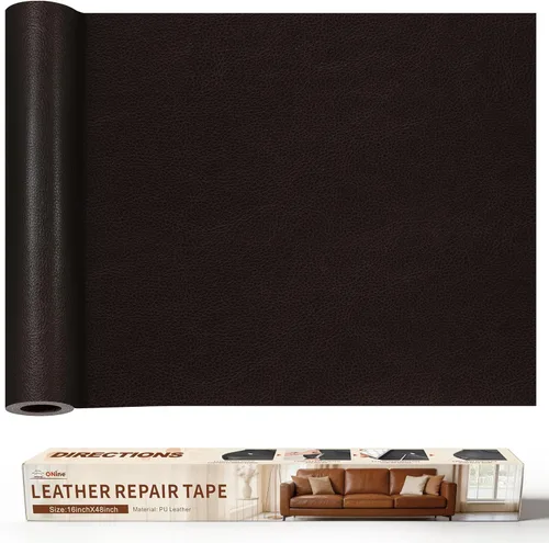 Vista 42 de ONine - Cinta de reparación de piel, parche para reparación de piel autoadhesivo de 12 x 48 pulgadas, impermeable, resistente al desgaste, para Negro