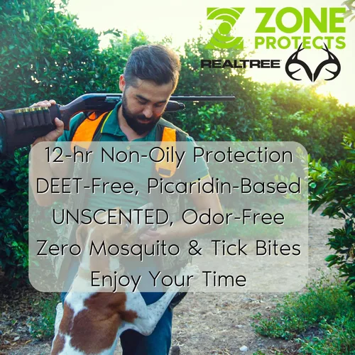 Vista 2 de Zone Realtree Picaridin - Repelente de insectos de 8 onzas, paquete doble de repuesto; protección de picaridina de 12 horas contra mosquitos