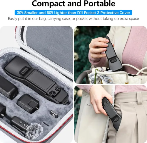 Vista 3 de AMAZEAR Funda Protectora de Pantalla de Cardán para Accesorios DJI Osmo Pocket 3, Estuche Rígido Tapa de Lente para Cámara Vlog Cardán Xtra Muse