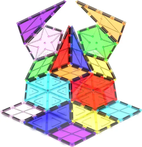 Vista 15 de PicassoTiles® PT82 Juego de Creatividad de Ladrillos Magnéticos Transparentes de Construcción 3D - ¡Creatividad Más Allá de la Imaginación!