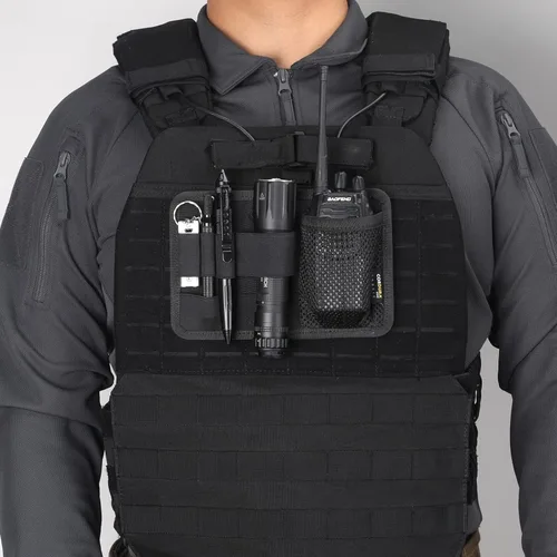 Vista 4 de LIVANS Tactical Bag Insert Panel Organizer, Utility Admin Panel Hook and Loop Modular Organizer with Hook Fasteners for Packs Backpack or Messenger