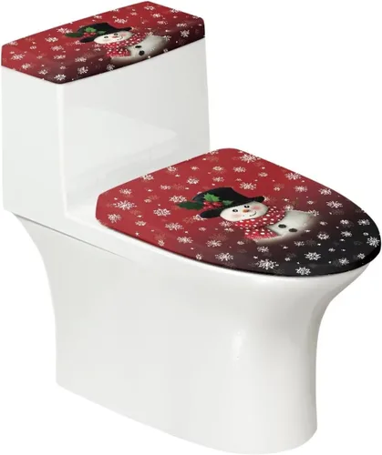 Vista 31 de Funda de asiento de inodoro de mármol blanco dorado para baño, cubierta de tapa de tanque de inodoro suave, 2 piezas, fundas de inodoro con tela
