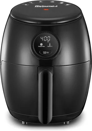 Vista 9 de Elite Gourmet EAF1121 Personal 1.1 Qt. Freidora eléctrica compacta de aire caliente que ahorra espacio, sin aceite, cocina saludable, temporizador