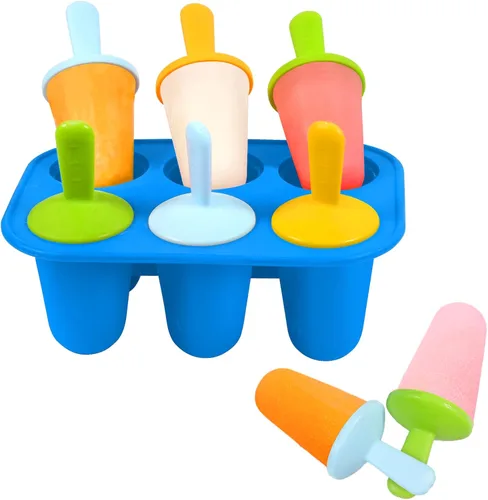 Miaowoof, moldes de silicona para paletas para niños pequeños, moldes de paletas pequeños de silicona premium sin BPA de 6 cavidades, molde de
