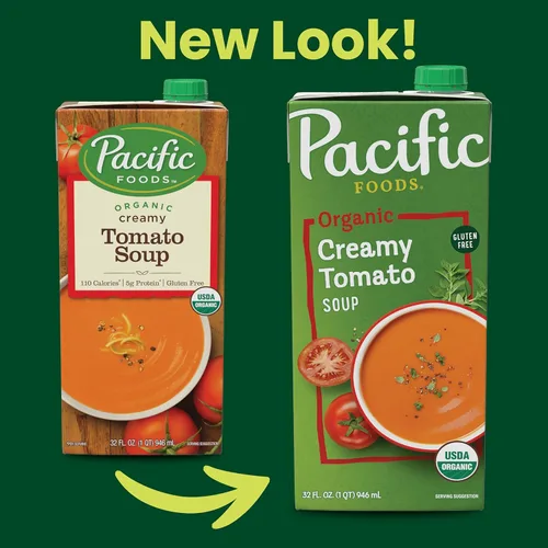 Vista 3 de Pacific Foods Sopa de tomate cremosa orgánica, 32 onzas (paquete de 12)