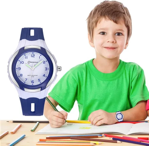 Vista 7 de Reloj analógico para niños, para niñas, niños, impermeable, para aprendizaje, fácil de leer, reloj de pulsera para niños