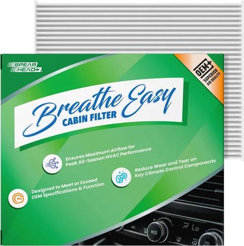 Vista 54 de Spearhead OEM+ Filtro de aire de cabina Particulate Breathe Easy Compatible con 2015-17 Chrysler 200, 2014-18 Cherokee como OEM Proporciona