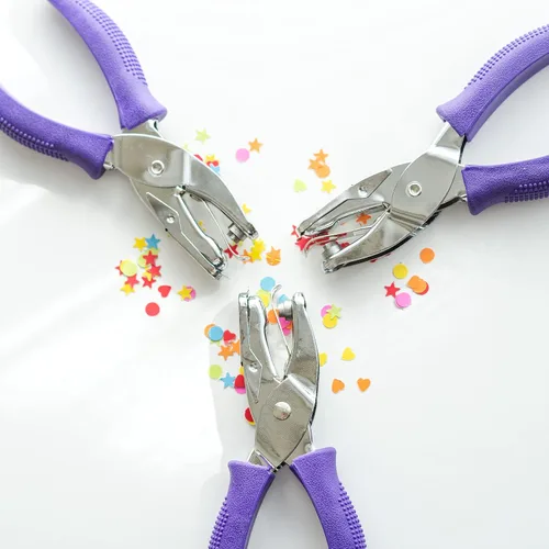 Perforadoras duraderas para mano pesada, estrella, corazón, formas circulares para álbumes de recortes, proyectos de arte y manualidades,