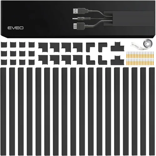 Vista 12 de EVEO Ocultador de cable de pared de 306 pulgadas, cubierta de cable para cables en la pared, cubierta de cable, ocultador de cables de pared