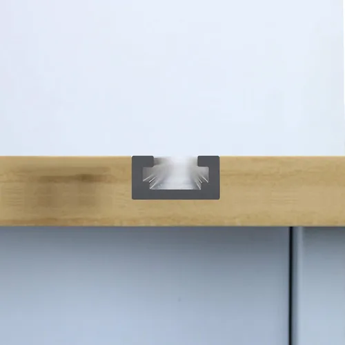 Vista 6 de Pista en T de aluminio de 24 pulgadas para carpintería - Perfil de doble corte universal con agujeros de montaje preperforados - Carpintería